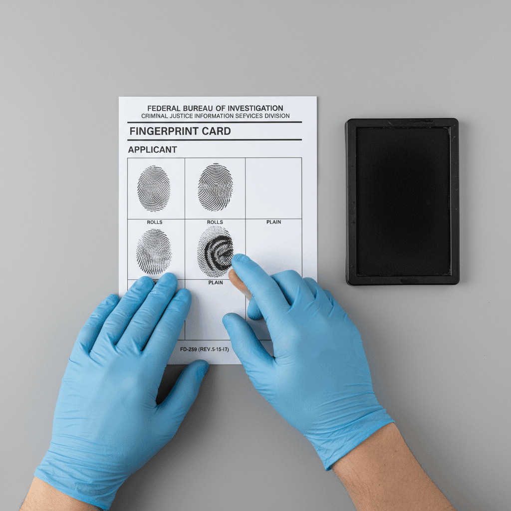 FD-258 ink card preparation