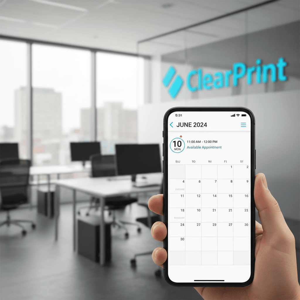 Scheduling an appointment on a smartphone